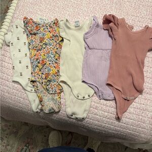 Charming Kids Bodysuit Collection - Cream, Purple, and Pink